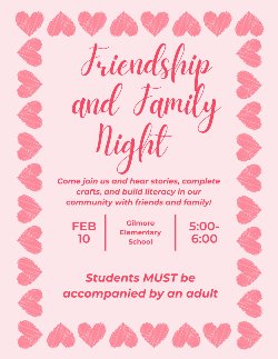 Friends and Family Night Flyer